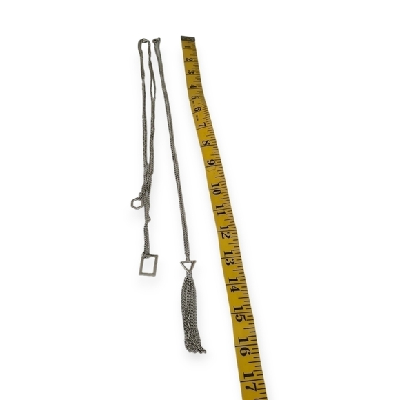 L'Occitane En Provence Silvertone Geometric Shape Necklaces - Picture 4 of 4